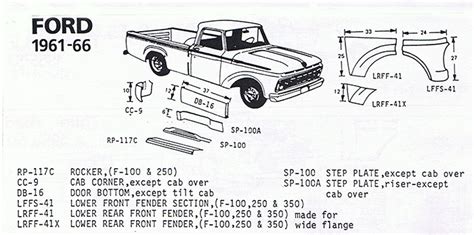 1966 f 100 sheet metal|vintage Ford truck sheet metal.